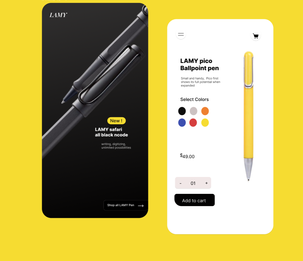 Lamy-Pen product app design